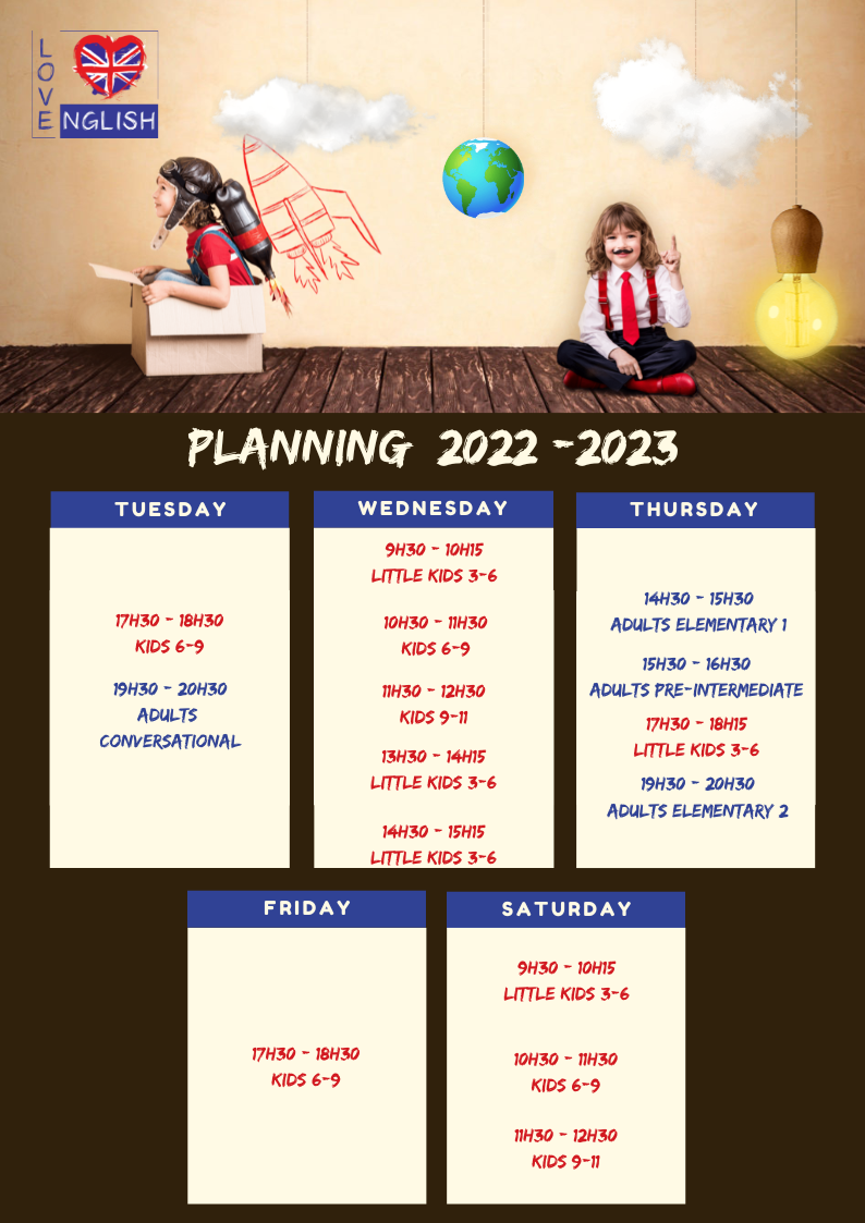 Love English planning 2022-23